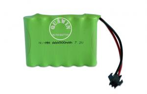 China Environmental Nimh Rechargeable Battery Pack 7.2V AAA 500mah wholesale