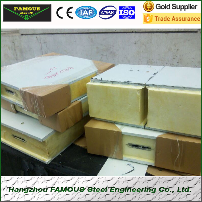 China 150mm pu polyurethane foam sandwich panels for cold room wholesale