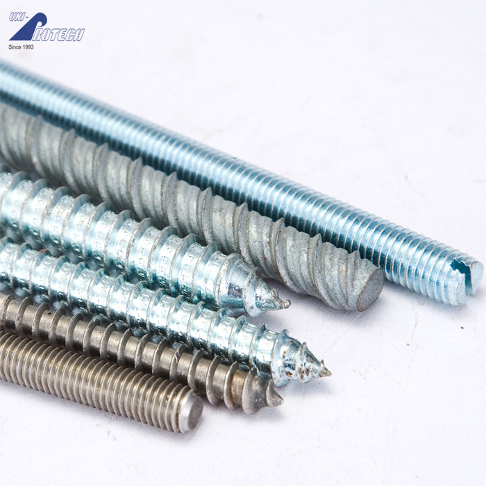 China Double end studs, full/half thread rod coating zinc plated with customized sizes wholesale
