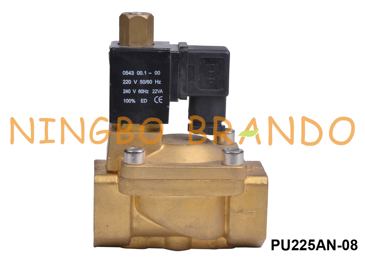 China 1'' Brass Solenoid Valve 2 Way Normally Open 24 110 220 Volt wholesale