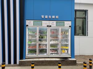 China Weight Sense Vegetables Vending Machine Double Door Creadit Card Payment, smart fridge, smart cooler, Micron wholesale