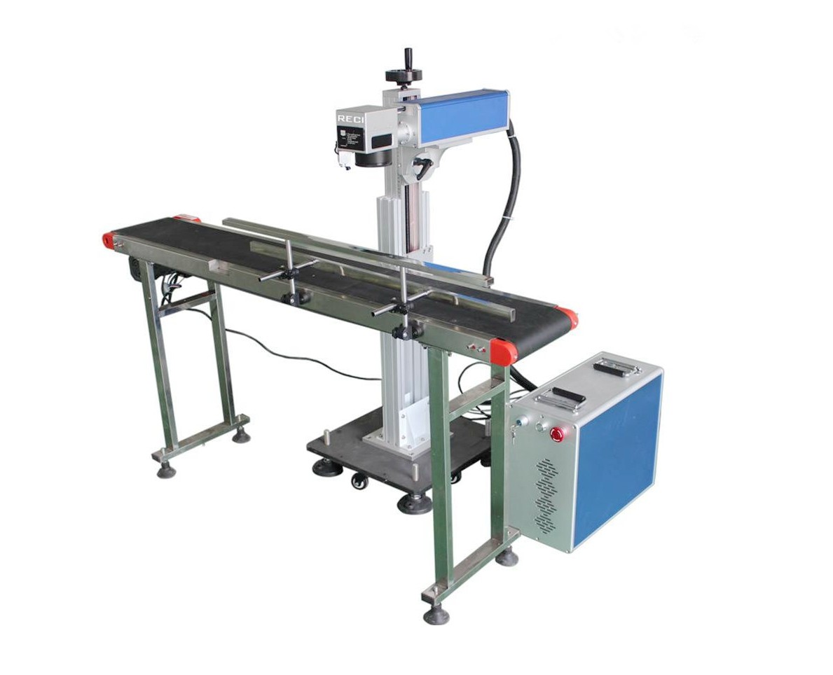 China Marking Code Flying Fiber Laser Marking Machine / Industrial Inkjet Printer wholesale