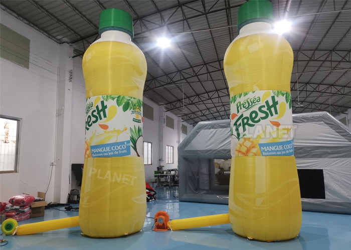 China Advertising Inflatable Orange Juice Bottle Full Printing Logo wholesale
