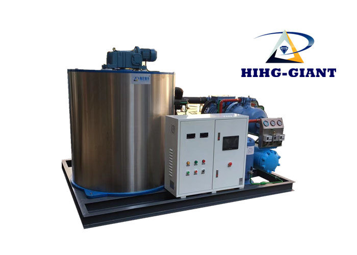 China Environmental Refrigerant Flake Ice Making Machine With Air / Water Cooling For Fish Industry wholesale