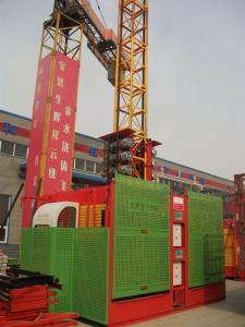 China SC100 1 Ton Twin Cage Construction Hoist Elevator and outdoor Material / Personal Hoist wholesale