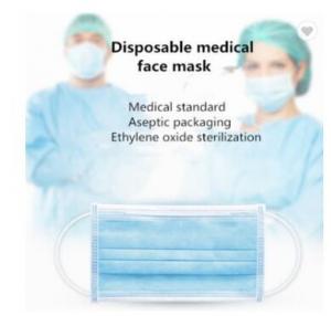 China Breathable Triple Layer Surgical Mask With Strong Filtering Effect CE FDA Certificated wholesale