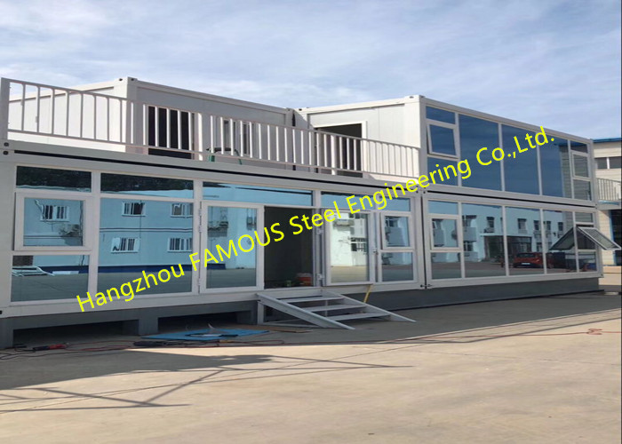 China Foldable Flat Pack Container House With Glass Facade Decoration For Office Use wholesale