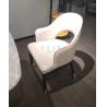 Buy cheap Modern French White Leather Upholstered Dining Chair from wholesalers