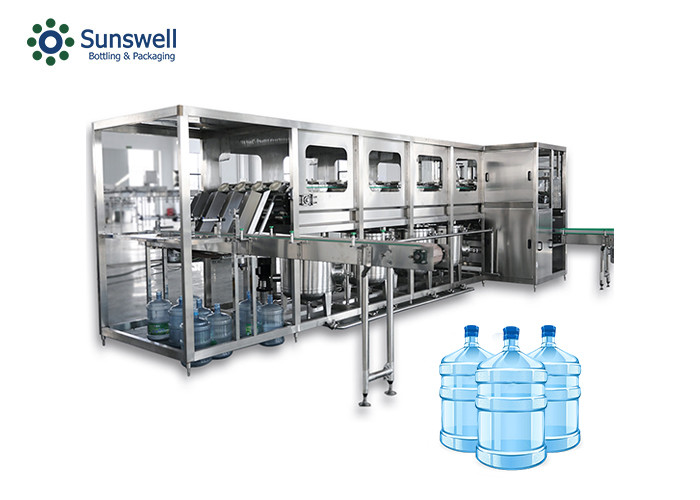 China Mineral Water Bottle Washer 5 Gallon 20L Water Production Line Stainless Steel wholesale