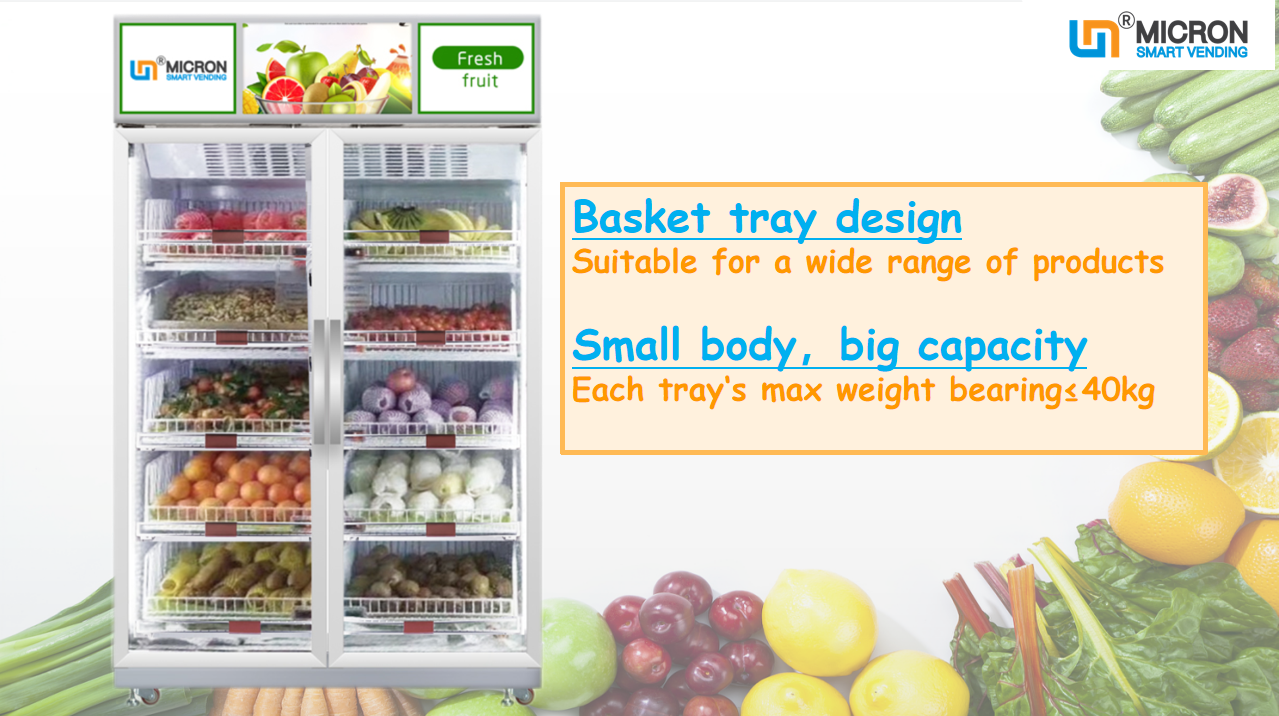 Vegetable vending machine for selling farm produce egg fruit milk