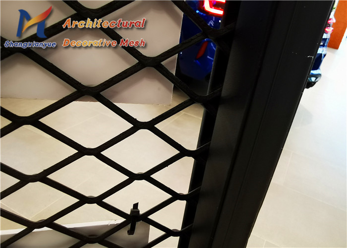 China Lacquered Black Decorative Expanded Metal Mesh Bmw Car Shop Partitions Display Board wholesale