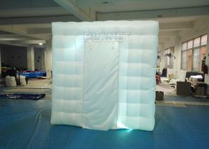 China 2.4x2.4x2.4m Small White Inflatable Party Cube Booth Tent With 2 Doors wholesale