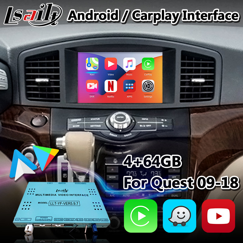 China Android Multimedia Video Interface for Nissan Quest E52 With Carplay Youtube NetFlix Yandex wholesale