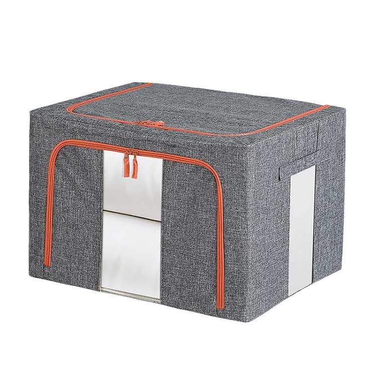 China 1.4KG Grey Fabric Storage Boxes With Lids , Sonsill Odorless Fabric Cube Storage Bin wholesale