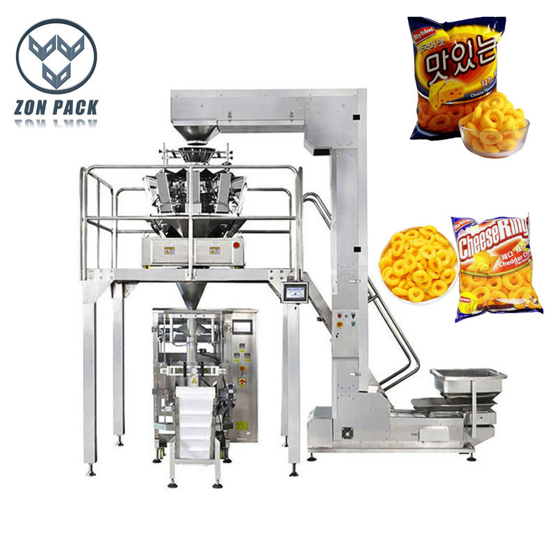 China Vertical Pillow Packaging Machine 50g 100g Chips Popcorn Puffed Food Weighing wholesale