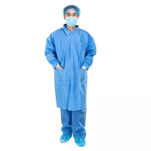 China Disposable Dustproof Experimental SMS Non Woven Protective Gown wholesale