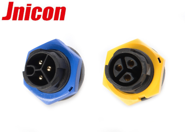 China Multi Color Waterproof 3 Pin Male And Female Connectors Panel Mount 20A DC Power Socket wholesale