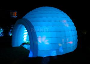 China Led Lighting Inflatable Igloo Tent , Oxford Cloth Inflatable Tents For Parties wholesale