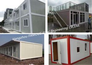 China G +1 Floor Foldable Living Prefab Homes Modular Integrated Container House For Labor Camp wholesale