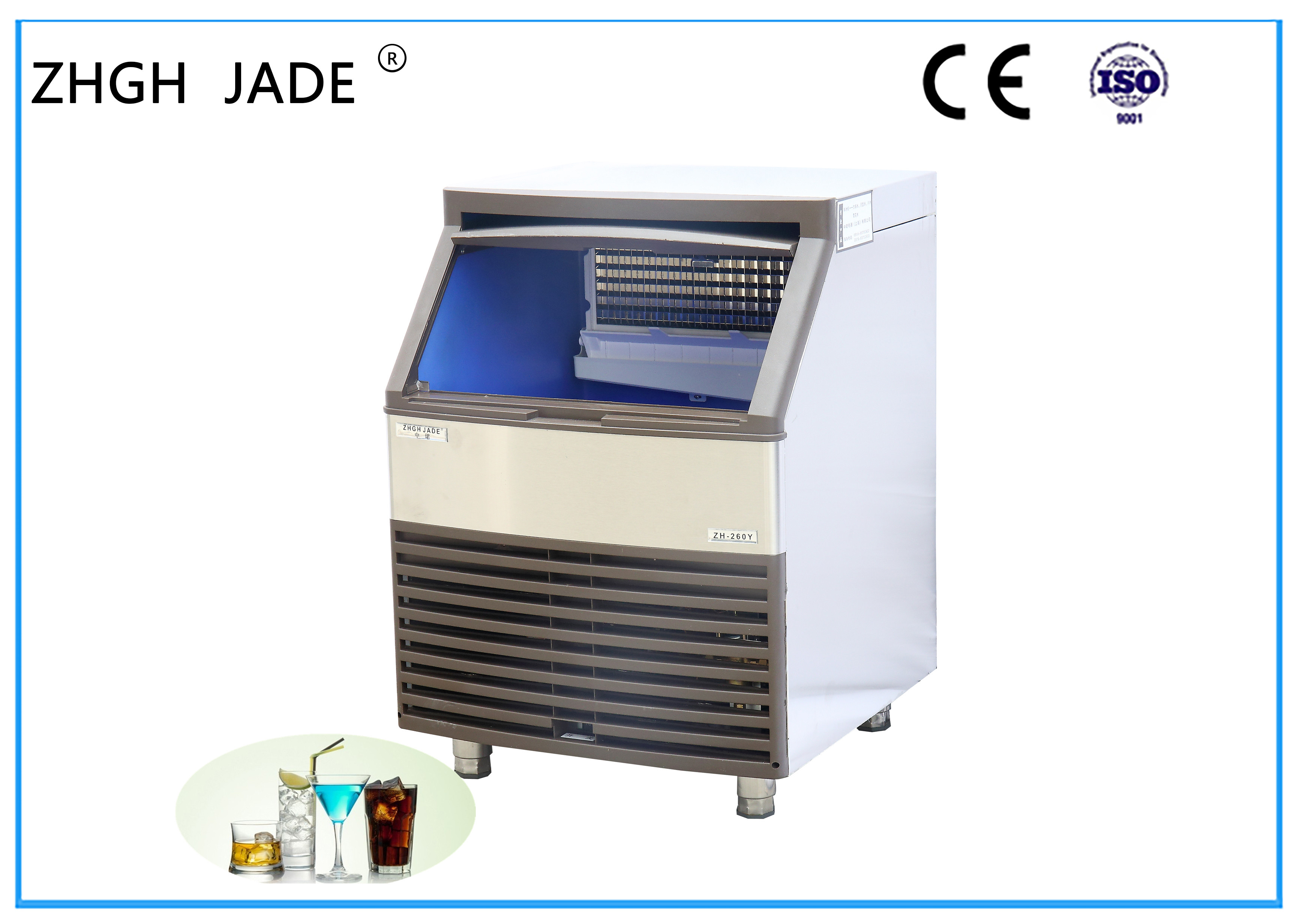 China Vertical Undercounter Ice Cube Machine Space Saving 100Kgs Daily Output wholesale