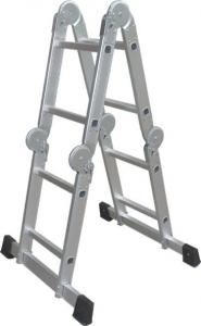 China Folding 4 Step Aluminum Ladder 1.2-1.7mm 100-150KG wholesale