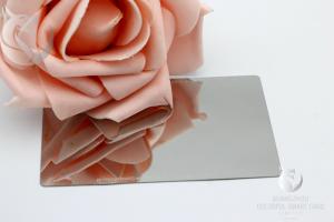 China High Gloss Plain  Waterproof   Mirror Business Cards  Metal Stainless Steel Engraved wholesale