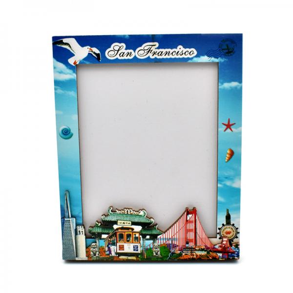 USA San Francisco Tourist Photo Frames Souvenir Gift Wooden Sky Blue Frames