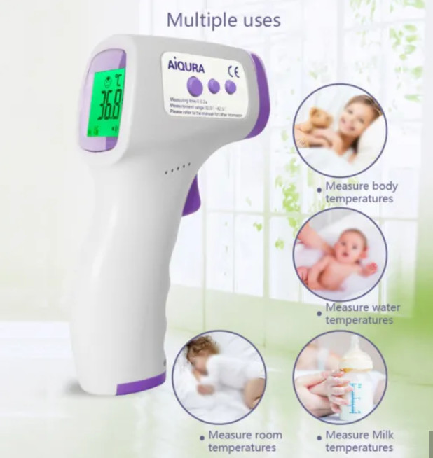 China Medical Infrared Non Contact Digital Temperature Gun Fever Detect Indicator For Baby wholesale