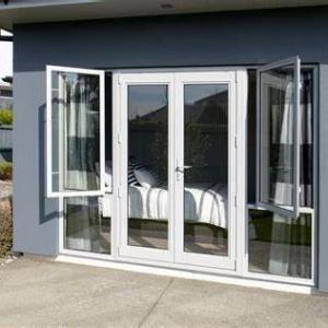 China Hollow Double Glass Aluminum Hinged Door Wind Resistance Sun Room wholesale