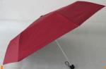 China Red 3 Folding Tiny Travel Umbrella?Manual Open Solid Color Pongee Fabric wholesale