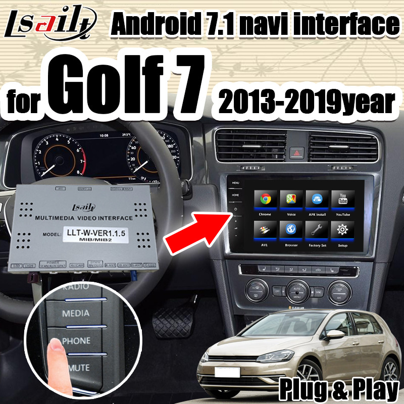 China Android 7.1 9.0 Volkswagen Video Interface Integration Navigation Box  For VW Golf 7 wholesale