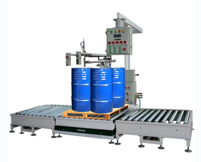 China Auto 1000L Container IBC Filling Equipment Weighing With Roller Conveyor wholesale