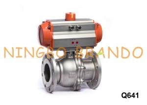 China 4'' Pneumatic Actuated Flange Ball Valve Stainless Steel 304 wholesale
