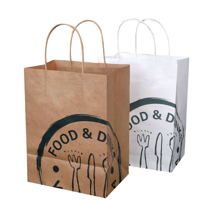 China Different Size Versatile Brown Kraft Paper Bag with Handle Eco-friendly Highest Grade Materials for Packaging wholesale