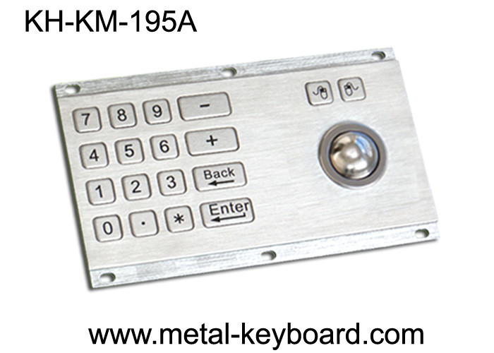 China Metallic Anti - vandal Kiosk Digital Keyboard with Integrated Trackball IP65 Rate wholesale