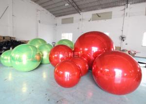 China Red Green Custom Size Double Layer PVC Inflatable Mirror Ball Hanging Sphere Disco Balls Balloon For Advertising Events wholesale