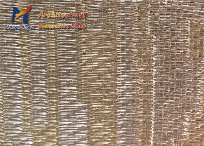 China Plain Weave Glass Wire Mesh Dividers 3m Decorative Copper wholesale