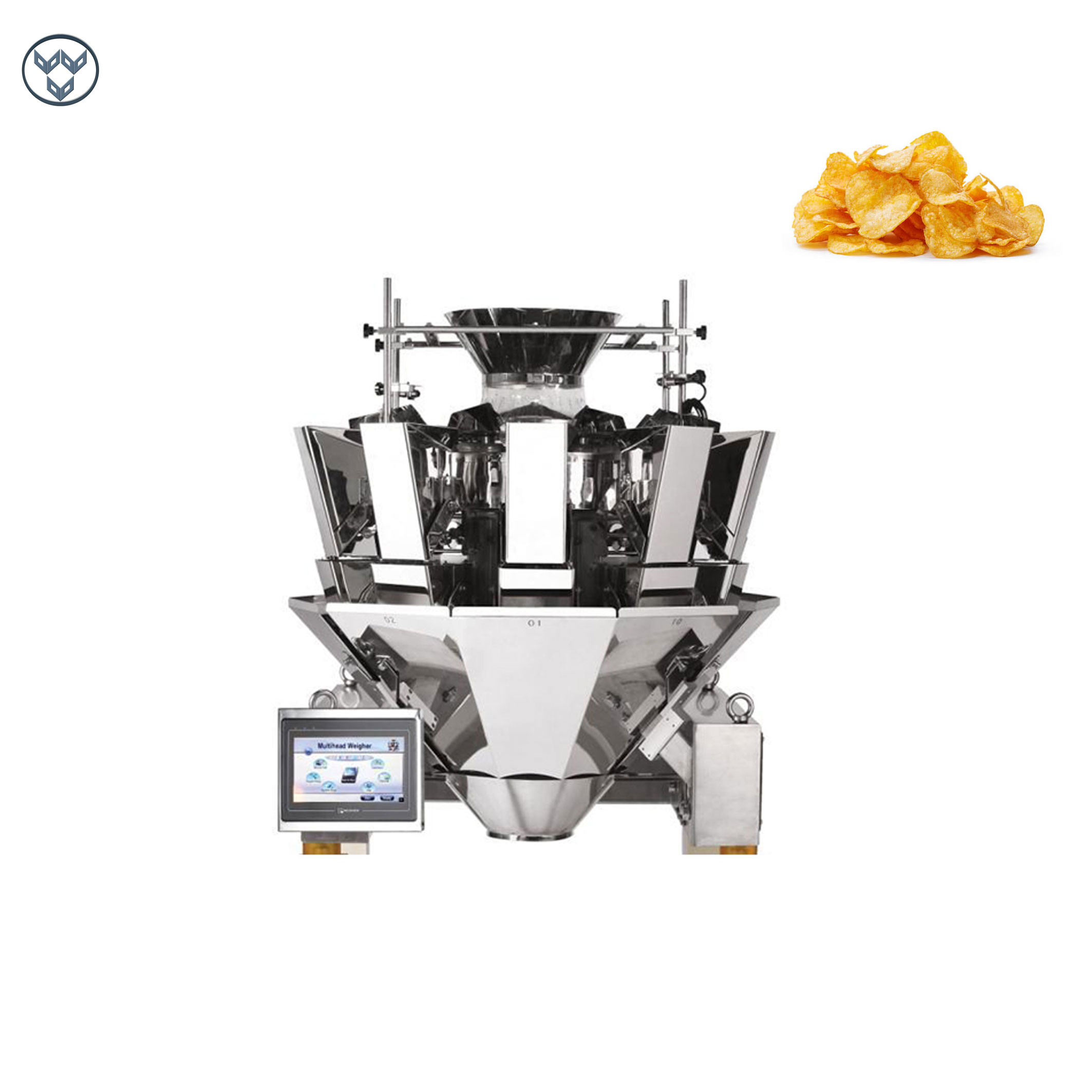 China 50g 500g Automatic 10 14 Head Weigher For Puffed Food Snack Chips wholesale