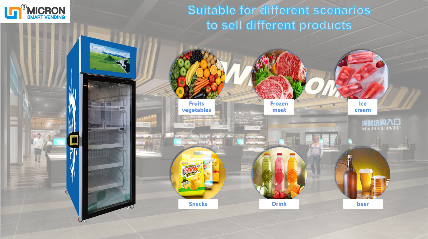 Buy cheap Micron smart vending Fresh food Smart Fridge Vending Machine With card reader from wholesalers