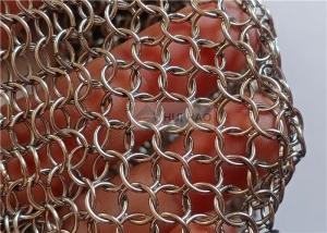 China Welding Stainless Steel Chain Mail Wire Mesh 0.8x7mm Used For Room Divider Curtains wholesale