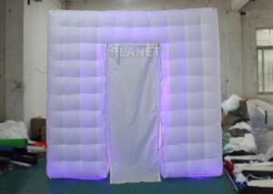 China Portable Oxford LED Light White Inflatable Wedding Photo Booth With Remote Control wholesale