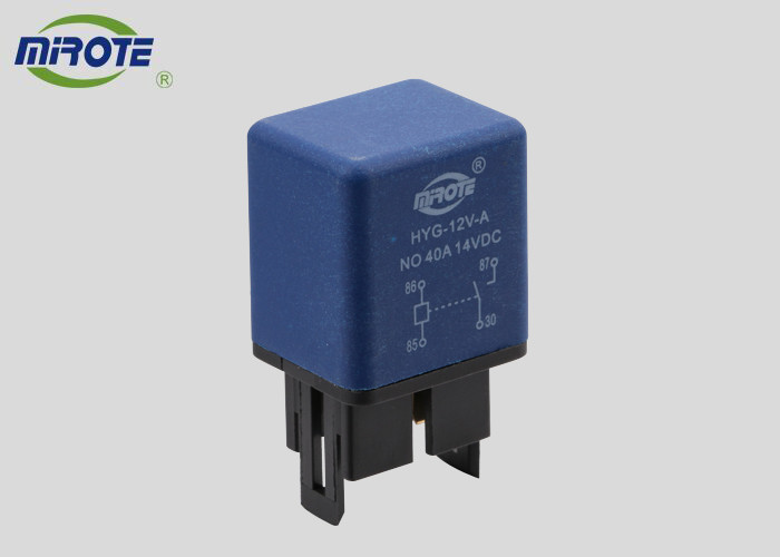 China 4 Ways Blue Cover Automotive Horn Relays 12v 40a , Car Air Conditioner Relay 28300-16010 wholesale