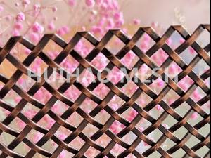 China 42% Open Area Antique Bronze Decorative Steel Wire Mesh Ss 304 For Furniture Cabinet Door wholesale