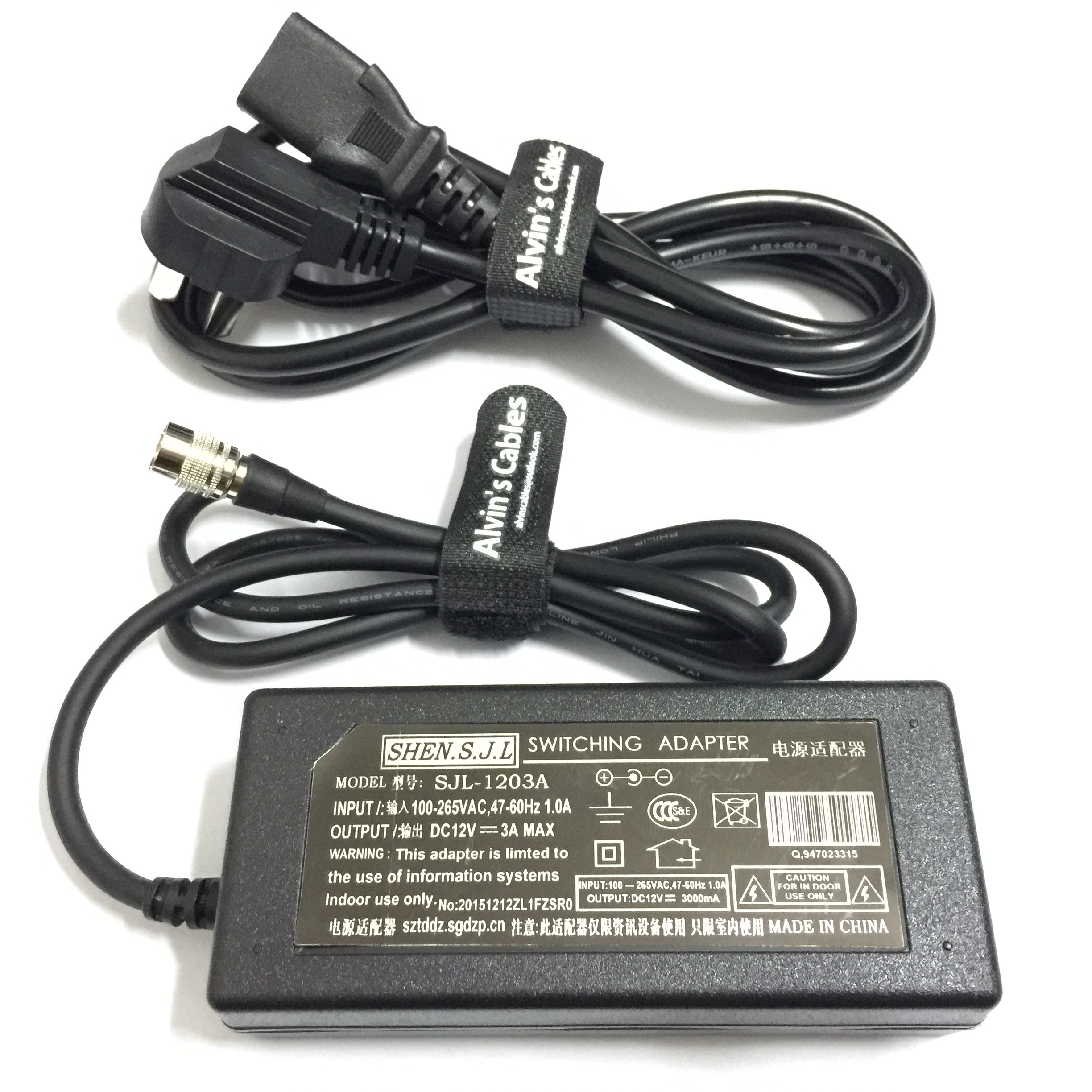 China Alvin's Cables 4 Pin Male Hirose to 12V 3A Power Adapter for Sound Devices ZAXCOM Sony wholesale
