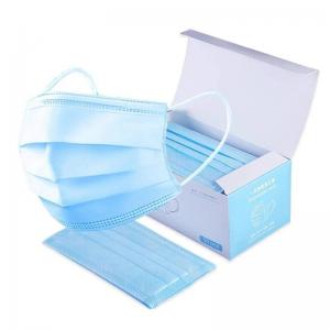 China 3 Ply Disposable Surgical Mask With Adjustable Nosepiece High Fluid Resistant wholesale