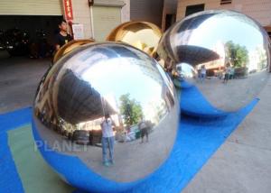 China Large PVC Silver Inflatable Hanging Mirror Balls For Event Christmas Decoration wholesale
