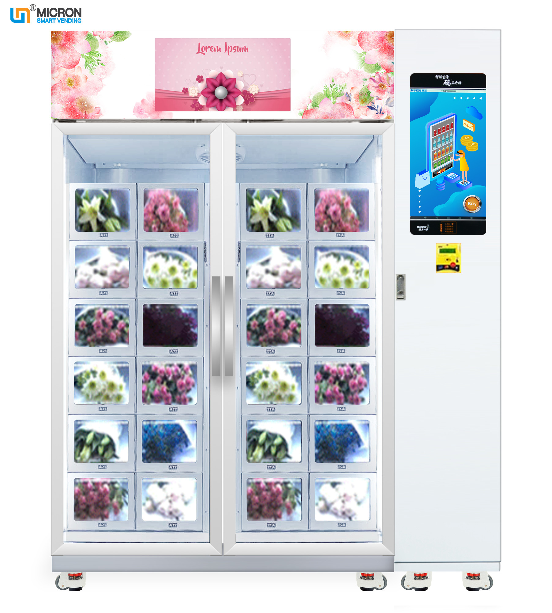 China Extra Large Bouquet Fresh Flower Vending Machine R290 Environmental Friendly Refrigerant wholesale