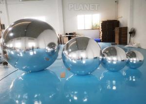 China Hanging Silver Inflatable Mirror Ball / Inflatable Mirror Balloon EN14960 wholesale