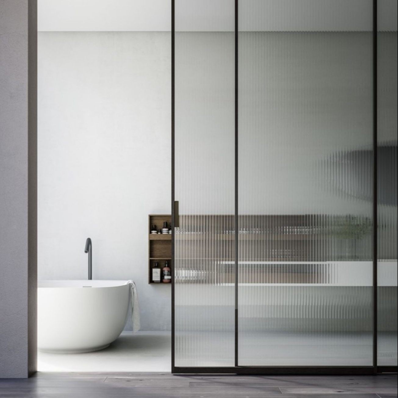 China Bathroom Double Aluminum Sliding Glass Doors Soundproof 5mm+12A+5mm wholesale