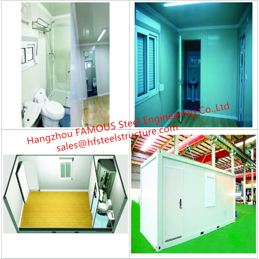 China Portable Prefab Container Homes With Interior Decorations  Bedroom/Bathroom/Kitchen/Washbasin wholesale